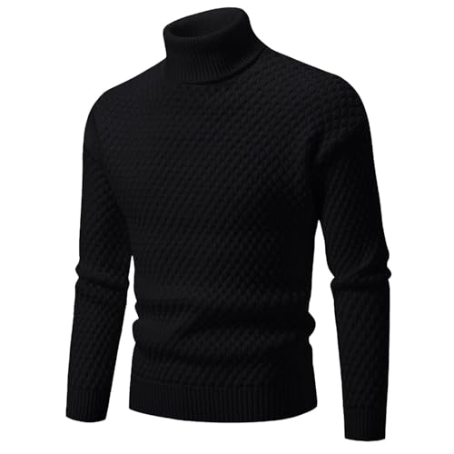 fleece pullover herren, Pulli Herren Winter Warm Sweater - Strickpullover Longsleeve Fleecepullover Casual Strickpulli Aesthetic Langarmshirt Norweger Sweatshirt Winterpullover Rundhals Langarm Männer von Jabidoos