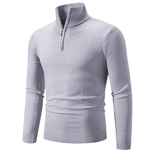 fleece pullover herren, Sweater Herren Rollkragenpullover Strickpullover - Pulli Elegant Langarmshirt Herbst Winter Strickpulli Langarm Fleecepullover Casual Pullover Mit Rundhals Waffel Sweatshirt Fr von Jabidoos