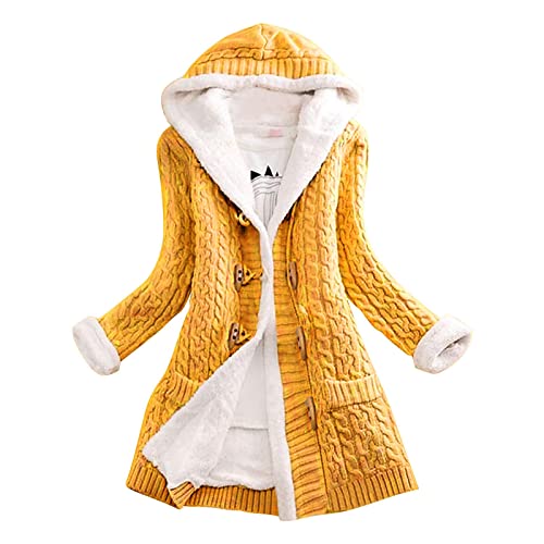 fleecejacke damen mit kapuze, Fleecejacke Damen Gefüttert Teddy Teddyjacke - Fleece Sweatjacke Winter Elegant Outdoorjacke Zipper Teddy-Fleece Warm Herbst Wintermantel Stilvoller Reißverschluss Fellma von Jabidoos