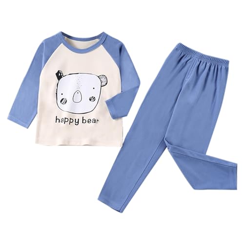 halloween schlafanzug kinder, Pyjama Kinder Thermo Flanell Schlafanzug - Pjs Kleinkind Hausanzug Lang Nachthemd Flauschig Schlafanzüge Fleece Mädchen Jungen Niedliche Katze Set Herbst Winter Nachtwäsc von Jabidoos