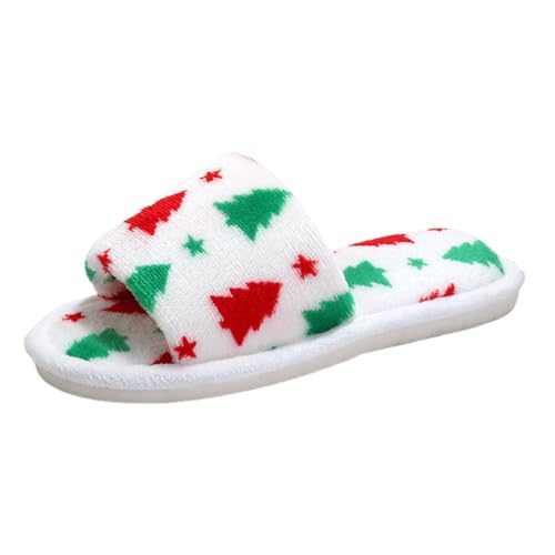 hausschuhe damen offen, Winter Slipper Damen Warme Weiche Christmas Slippers - Hauspantoffeln Weihnachtspantoffeln Lustige Weihnachtspantoffel Plüschpantoffeln Rutschfeste Plüsch Herren Rutschfest Sch von Jabidoos