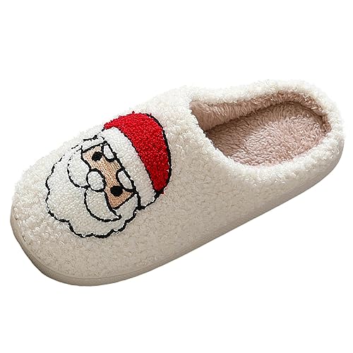 hausschuhe damen weihnachten, Hausschuhe Weihnachten Damen Christmas Weiche Winter Slipper - Weihnachtsschlappen Kuschelige Weihnachtspantoffeln Elastizität Thermoschuhe Rutschfeste Weihnachtspantoffe von Jabidoos