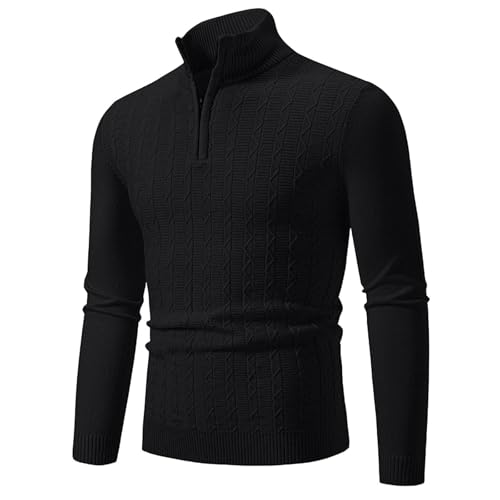 herren pullover ohne kapuze, Pullover Herren Rollkragenpullover Sweater - Winterpullover Streetwear Fleecepullover Fleece Strickpullover Y2k Strickpulli Ohne Kapuze Pulli Strukturiertpullover Feinstri von Jabidoos