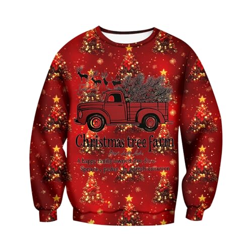 hoodie weihnachten damen, Christmas Hoodie Herren Winter Warm Weihnachten - Weihnachtspullis Pulli Lässige Sweatshirts Mit Taschen Hoodies 3d Druck Kapuze Kordelzug Sweatshirt Mode Locker Weihnachtspu von Jabidoos