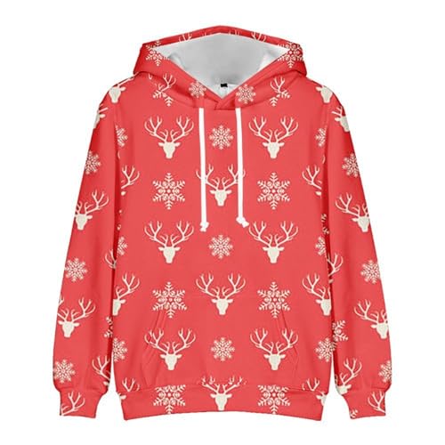 hoodie weihnachten damen, Hoodie Weihnachten Herren Langarm Winter Weihnachtshoodie - Kapuzenpulli Warm Weihnachtskleidung Lose Kapuzenshirt 3d Druck Pulli Oversized Lustig Christmas Kapuzenpullover M von Jabidoos