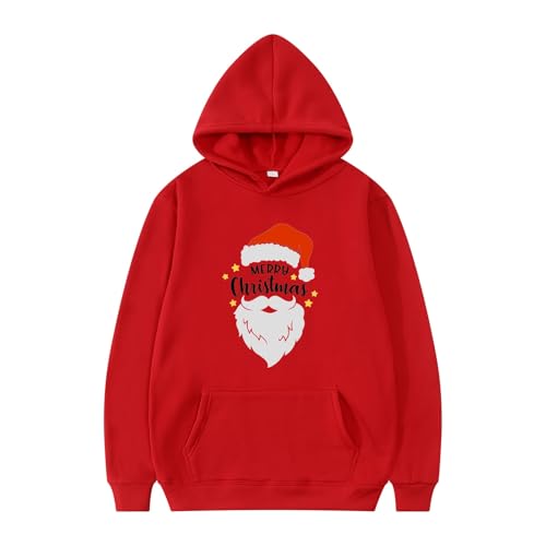 hoodie weihnachten damen, Hoodie Weihnachten Herren Oversized Lose Weihnachtshoodie - Kapuzenpulli Rundhals Kapuzenshirt Langarm Pulli Casual Weihnachtspulli Mode Merry Christmas Weihnachtspullover We von Jabidoos