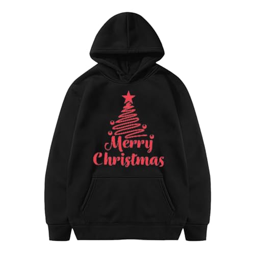 hoodie weihnachten damen, Weihnachts Hoodie Herren Mode Warm Weihnachten - Weihnachtskleidung Kapuzenpulli Langarm Hoodies Lose Weihnachtspullover Komfortabel Fit Sweater Unisex Weihnachtspulli Lustig von Jabidoos