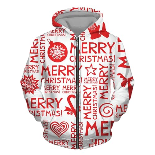 hoodie weihnachten damen, Weihnachts Hoodie Herren Oversized Winter Weihnachtshoodie - Hoodies 3d Druck Sweatshirts Langarm Weihnachtspullis Casual Kapuzenpulli Mode Lustig Christmas Kapuzenpullover M von Jabidoos