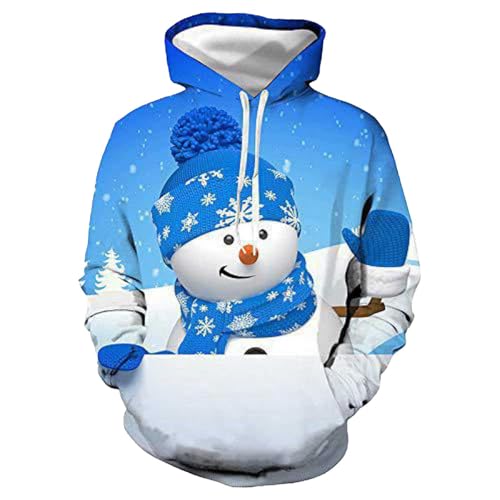 hoodie weihnachten damen, Weihnachts Hoodie Männlich Komfortabel Ugly Weihnachtshoodie - Weihnachtspullover Lustig Weihnachtspullis Rundhals Kapuzenpulli Mode Weihnachtskleidung Casual Unisex 3d Druck von Jabidoos