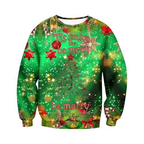 hoodie weihnachten damen, Weihnachtshoodie Herren Komfortabel Ugly Weihnachts Hoodie - Weihnachtskleidung 3d Druck Pulli Weihnachtspullis Mode Weihnachtspullover Lässige Cooler Weihnachtsmann Pullover von Jabidoos