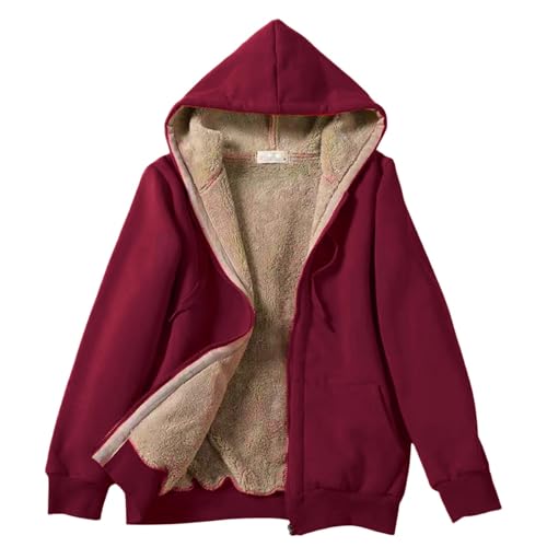 jacke damen winter, Teddyjacke Damen Flauschig Teddy Plüschjacke - Thermojacke Übergangsjacke Teddyfleece Wintermantel Warm Outdoorjacke Ausgefallene Winter Fleece Reißverschluss Fleecejacke Hoodie Ca von Jabidoos