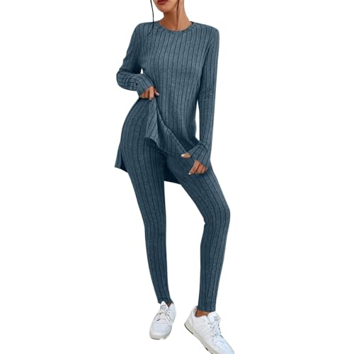 jogginganzug mädchen, Jogginganzug Damen Zweiteiler Langarm Trainingsanzug - Set Tracksuit Sport Große Größen Sportanzug Baumwolle Sportbekleidung Elegant 2 Teilig Einfarbig Streatwear Outfit Kuscheli von Jabidoos