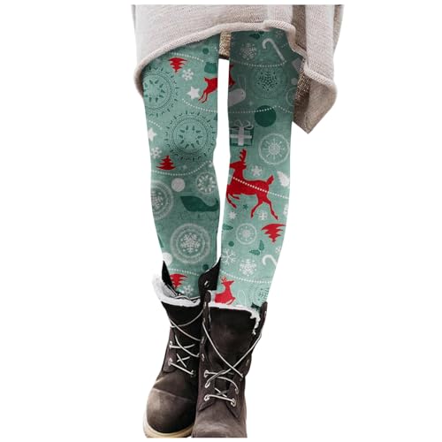 kompressionsleggins damen, Weihnachtsstrumpfhose Damen Winter Thermo Leggings Weihnachten - Wollstrumpfhose Christmas Winterstrumpfhose Fleece Weihnachtsleggins Blickdicht Winterleggins Gefüttert Schl von Jabidoos