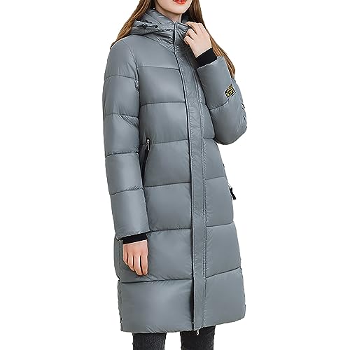 leichte steppjacke, Winterjacke Damen Herbst Elegant Wintermantel - Übergangsjacke Leichte Damenmantel Puffer Daunenjacke Outdoor Outdoorjacke Casual Leicht Jacke Mantel Langer Daunenmantel Lang Leich von Jabidoos