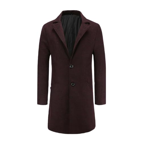 mantel, Wolljacke Herren Winter Herbst Wollmantel - Mantel Warme Wintermantel Business Winterjacken Stehkragen Dufflecoat Elegant Winterjacke Warmer Trenchcoat Jacken Herrenmantel Mit Abnehmbaren Kari von Jabidoos