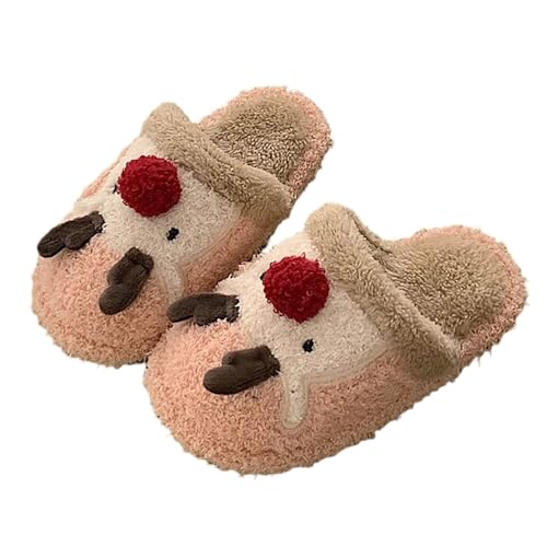 pantoffeln damen plüsch, Hausschuhe Weihnachten Damen Flauschig Kuschelige Weihnachts Pantoffeln - Hauspantoffeln Elastizität Weihnachtspantoffel Thermoschuhe Winter Weihnachtsschlappen Lustige Plüsch von Jabidoos