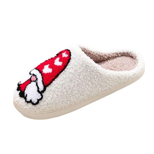 pantoffeln damen plüsch, Weihnachts Hausschuhe Herren Rutschfeste Christmas Pantoffeln - Weihnachtspantoffel Kuschelige Weihnachtspantoffeln Plüschpantoffeln Lustige Thermoschuhe Flauschig Winter Warm von Jabidoos