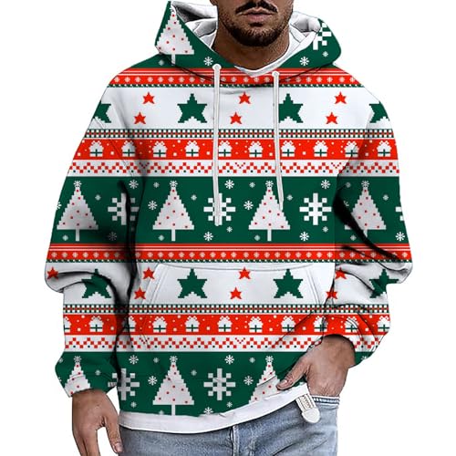 partner weihnachtspullover, Weihnachtshoodie Männlich Lustig Oversized Hoodie Weihnachten Herren - Kapuzenpulli Mit Taschen Weihnachtspulli Komfortabel Hoodies Rundhals Pulli Casual Christmas X-Mas Sw von Jabidoos