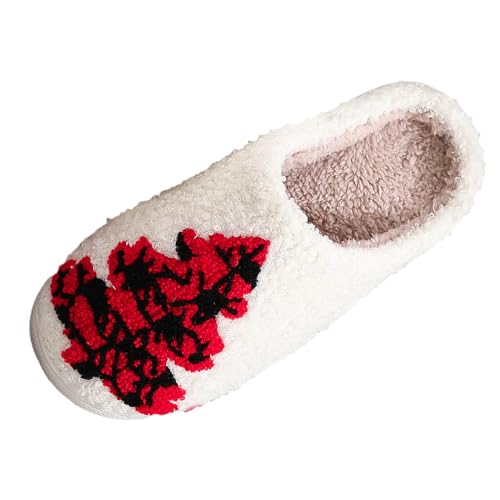 plüschhausschuhe für damen, Hausschuhe Weihnachten Damen Herren Christmas Kuschelige Slippers - Thermoschuhe Weihnachtspantoffeln Flauschig Hauspantoffeln Winter Weihnachtspantoffel Komfortabel Schlap von Jabidoos