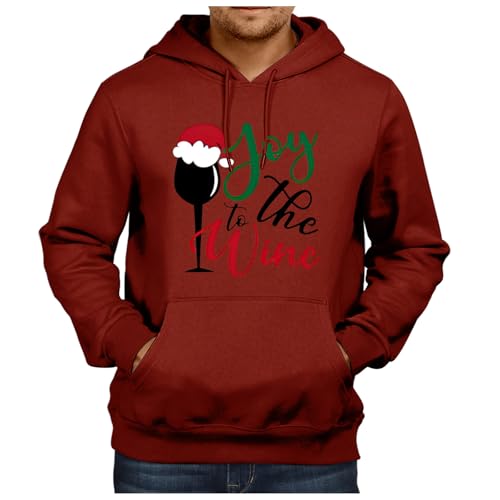 pullover herren weihnachten, Christmas Hoodie Herren Komfortabel Warm Weihnachtshoodie - Weihnachtspullover Lose Sweatshirts Casual Kapuzenshirt Ugly Pulli Langarm Fit Sweater Unisex Weihnachtspulli L von Jabidoos