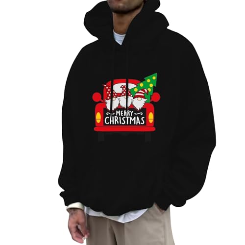 pullover herren weihnachten, Christmas Hoodie Männlich Mode Hässlich Weihnachten Herren - Sweatshirts 3d Druck Weihnachtspullis Komfortabel Kapuzenpulli Warm Kapuzenshirt Winter Unisex Kapuzenpullover von Jabidoos