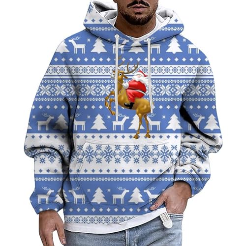 pullover herren weihnachten, Hoodie Weihnachten Herren Männlich Ugly Lose Christmas - Weihnachtspullover 3d Druck Sweatshirts Pulli Komfortabel Weihnachtspullis Warm Casual Weihnachtspulli X-Mas Sweat von Jabidoos