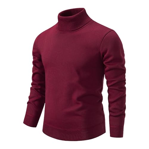 pullover herren winter, Pullover Herren Winter Warm Sweater - Fleecepullover Merino Rollkragenpullover Casual Fleece Sweatshirt Aesthetic Sweatshirts Strickpullover Grobstrick Mit Zopfstrick Rundhalsa von Jabidoos