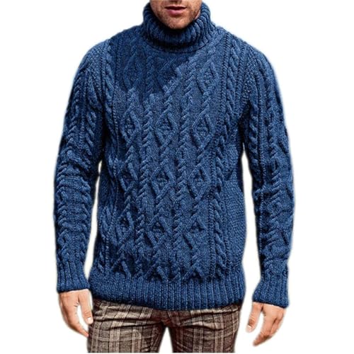 pullover & strickjacken für herren, Pulli Herren Rollkragenpullover Pullover - Sweater Langarm Sweatshirt Y2k Oversize Langarmshirt Herbst Winter Fleecepullover Stehkragen Strickpullover Knopf Half Ro von Jabidoos