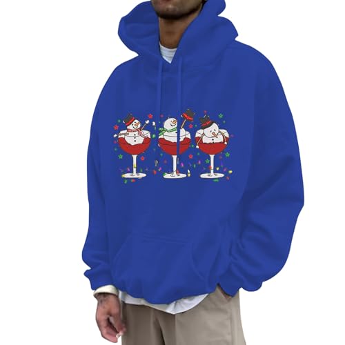 pullover weihnachten, Christmas Hoodie Männlich Warm Mode Weihnachten Herren - Weihnachtspullis Lose Kapuzenshirt Mit Taschen Pulli Sweatshirts Lässige Fit Langarm Sweater Unisex Weihnachtspulli Lusti von Jabidoos