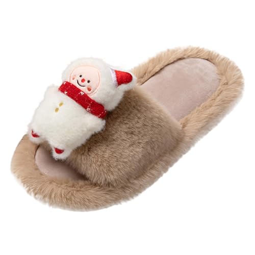 rentier hausschuhe, Christmas Slippers Herren Rutschfeste Lustige Winter Slipper Damen - Thermoschuhe Warme Weihnachtspantoffeln Plüschpantoffeln Flauschig Weihnachtsschlappen Plüsch Rutschfest Schlap von Jabidoos