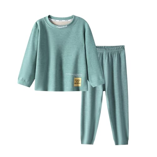 schlafanzug 110 jungen, Schlafanzug Kinder Zweiteile Flanell Pyjama - Nachthemd Pyjamahose Baggy Pjs Hose Lang Set Thermohose Und Thermoshirt Hausanzug 2 Teiler Casual Outfit Herbst Winter Kuschel Bek von Jabidoos