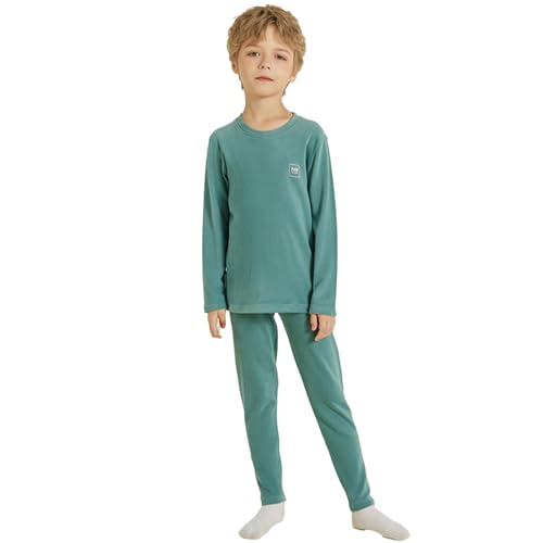 schlafanzug 116 jungen, Schlafanzug Kinder Thermo Fleece Pyjama - Kinderschlafanzug Kuschel Nachthemd Frottee Schlafanzüge Warme Set Kleinkind Winter Langarm Hausanzug Nachtwäsche Pjs Mit Lange Oberte von Jabidoos