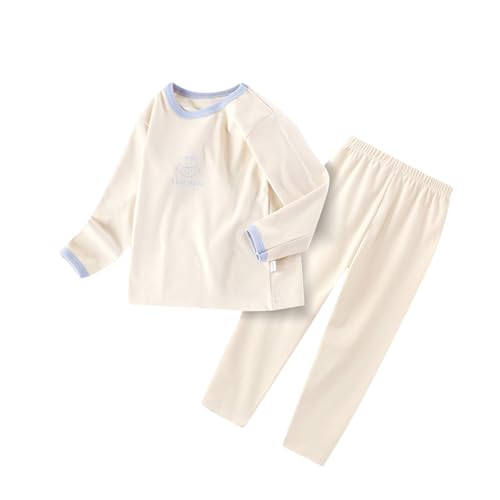 schlafanzug jungen 134 lang, Schlafanzug Kinder Warm Flanell Pyjama - Hausanzug Kuschelhose Dicker Pjs Zweiteile Kuschel Mädchen Jungen Niedliche Set Autumn Winter Fleece Schlafanzüge Nachtwäsche von Jabidoos