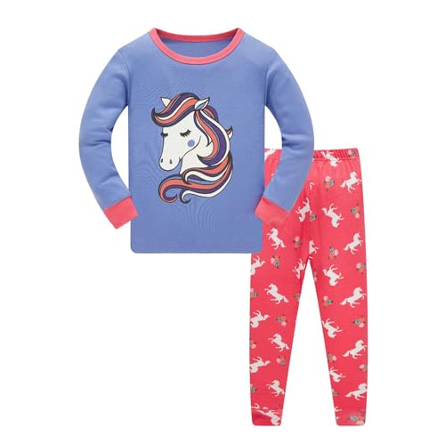 schlafanzug jungen 176, Pyjama Kinder Fleece Flanell Schlafanzug - Kinderschlafanzug Kuschelpullover Pjs Gummibund Fleecehose Kleinkind Heimanzug Säugling Schlafanzüge Junge Nachtwäsche Unisex Mädchen von Jabidoos