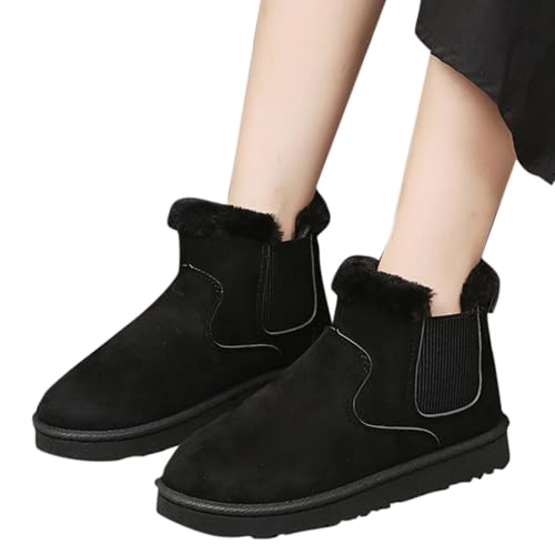 schuhe damen, Schneestiefe Damen Warm Winterstiefel Gefüttert Winterschuhe - Winter Klassisch Schlupfstiefel Bequem Boots Winterboots Knöchelhohe Damenstiefel Outdoor Stiefel Wasserdicht Fellstiefel S von Jabidoos