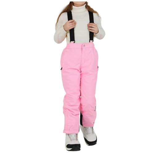 skianzüge für mädchen, Skihose Unisex Kinder Schneehose Mit Abnehmbaren Hosenträgern - Wasserdicht Gefüttert Warm Winter Jungen Mädchen Softshellhose Snowboardhose Hosenträgerhose Latzhose Winddicht O von Jabidoos