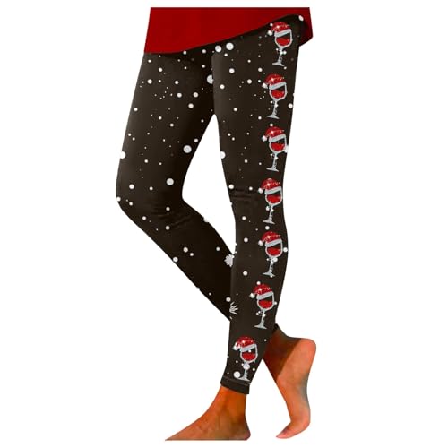 thermoleggings damen winter, Weihnachtsleggings Damen Bunt Baumwolle Weihnachtsstrumpfhose - Große Größen Jogginghose Kariert Sportleggings Blickdicht Winterstrumpfhose Sport Strumpfhose Weihnachten T von Jabidoos