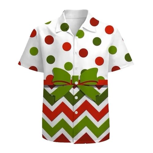 ugly weihnachtspullover, Hemd Weihnachten Herren Hässlich Weihnachtshemd - Langarmshirt Weihnachtsmänner Langarmhemd Männer Weihnachtsoutfit Lustig Herrenhemden Santa 3d Druck Freizeithemd Button-Down von Jabidoos