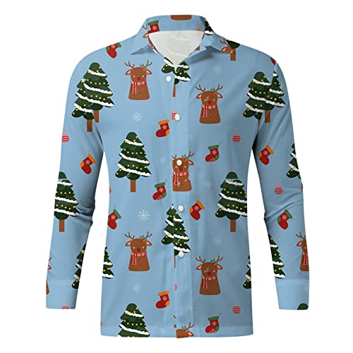 ugly weihnachtspullover, Hemden Herren Hässlich Weihnachts Hemd Weihnachten - Weihnachtskostüm Männer Langarmhemd Santa Herrenhemden Weihnachtsoutfit Weihnachtsmänner Freizeithemd Xmas Shirt Funky Bus von Jabidoos