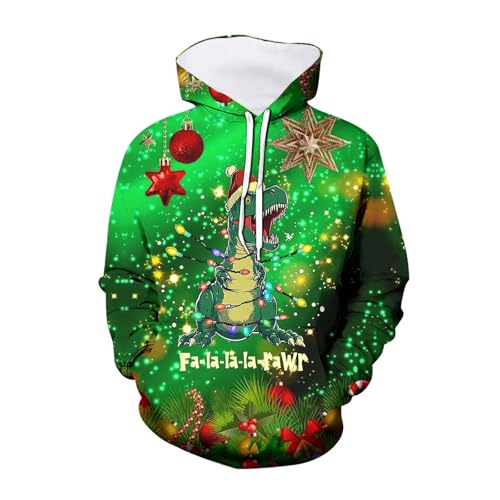 weihnachten pullover herren, Hoodie Weihnachten Herren Männlich Warm Oversized Christmas - Weihnachtspullover Winter Weihnachtspullis Casual Kapuzenshirt Lose Weihnachtskleidung Lustig Pullover Mit 3d von Jabidoos