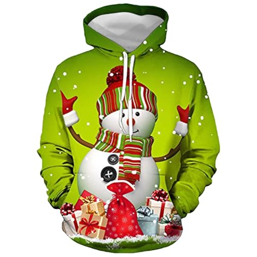 weihnachten pullover herren, Hoodie Weihnachten Herren Warm Komfortabel Weihnachtshoodie - Kapuzenshirt Hässlich Weihnachtskleidung Weihnachtspullover Langarm Weihnachtspulli Lässige Lustig 3d Druck C von Jabidoos