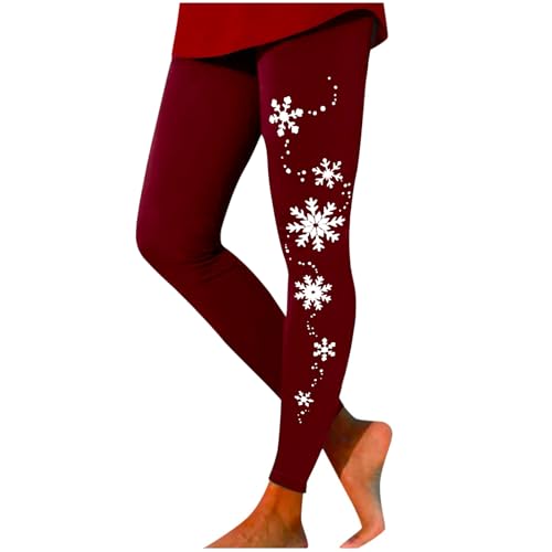 weihnachts hosen damen, Weihnachtshose Damen Baumwolle Thermo Weihnachtsleggings - Weihnachtskostüme Baumwoll Sportleggings Kariert Thermostrumpfhose Winter Leggings Weihnachten Blickdicht Hose Christ von Jabidoos