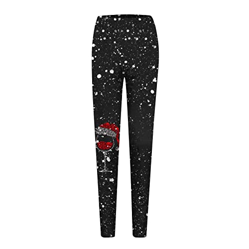 weihnachts leggings damen, Weihnachtshose Damen Baumwolle Fleece Weihnachtsleggings - Leggings Shaping Strumpfhose Weihnachtsmotiv Thermostrumpfhose Weihnachten Yogahosen Blickdicht Hose Christmas Kos von Jabidoos