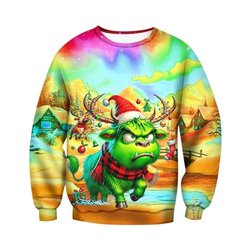 weihnachts pullis, Christmas Hoodie Männlich Komfortabel Mode Weihnachten Herren - Kapuzenshirt Weihnachtspullis Langarm Hoodies 3d Druck Weihnachtspullover Rundhals Lustig Pullover Mit Lustige Weihna von Jabidoos