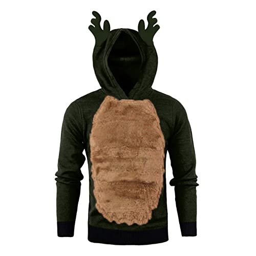 weihnachts pullis, Hoodie Weihnachten Herren Lustig Mode Weihnachtshoodie - Hoodies Winter Weihnachtskleidung Warm Kapuzenshirt Ugly Kapuzenpulli Lässige Merry Christmas Weihnachtspullover Weihnachtsm von Jabidoos