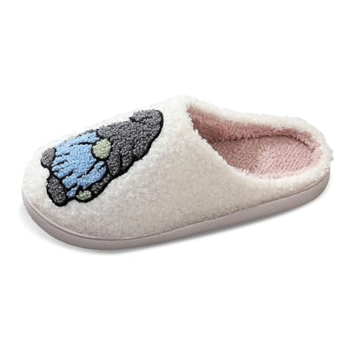 weihnachtshausschuhe, Christmas Slippers Herren Weiche Lustige Plüsch Pantoffeln - Thermoschuhe Kuschelige Weihnachtsschlappen Komfortabel Plüschpantoffeln Rutschfeste Weihnachtspantoffeln Winter Warm von Jabidoos