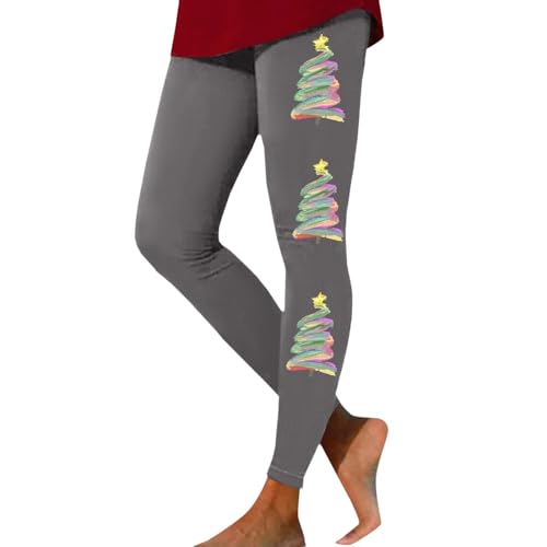 weihnachtshose, Weihnachtshose Damen Bunt Thermo Strumpfhosen - Yogahosen Fleece Strumpfhose Baumwoll Sportleggings Kariert Weihnachtsleggins Yoga Elegant Pants Blickdicht High Waist en Laufhose F von Jabidoos