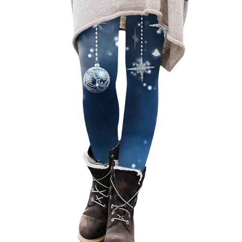 weihnachtshose Damen, Weihnachtsleggings Damen Thermo Fleece Weihnachtshose - Leggings Wollstrumpfhosen Winter Baumwoll Weihnachten Sport Elegant Yoga Pants Blickdicht High Waist en Laufhose Fitne von Jabidoos