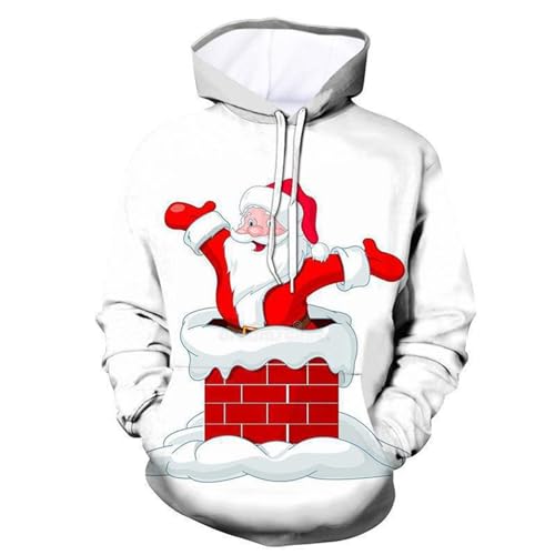 weihnachtskleidung herren, Hoodie Weihnachten Herren Langarm Oversized Weihnachts - Weihnachtspullis Mode Kapuzenshirt Winter Weihnachtskleidung 3d Druck Weihnachtspulli Warm Lustig Christmas Kapuzenp von Jabidoos