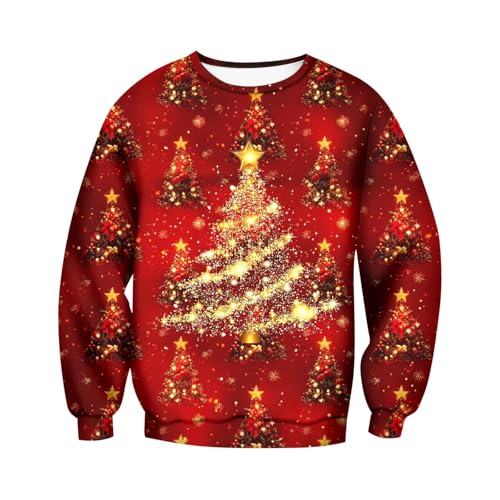 weihnachtskleidung herren, Weihnachtshoodie Herren Lustig Langarm Hoodie Weihnachten - Weihnachtspulli Hässlich Pulli Mit Taschen Weihnachtspullover Winter Sweatshirts Ugly Pullover 3d Lustige Weihnac von Jabidoos